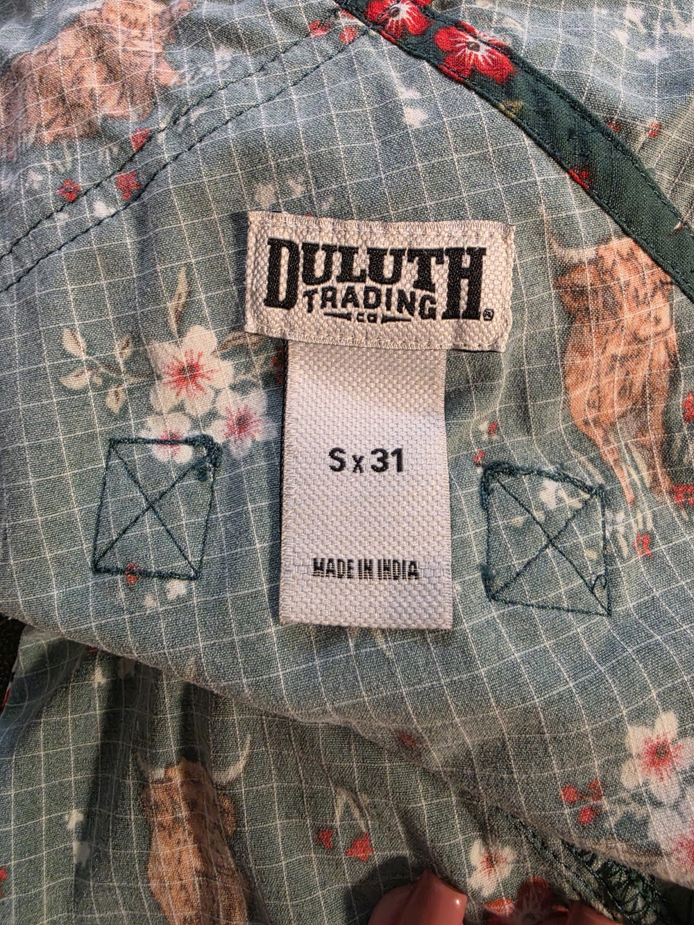 Duluth Trading Co Women's Heirloom Gardening Overalls in Cute Highland Cow Print - Picture 6 of 6